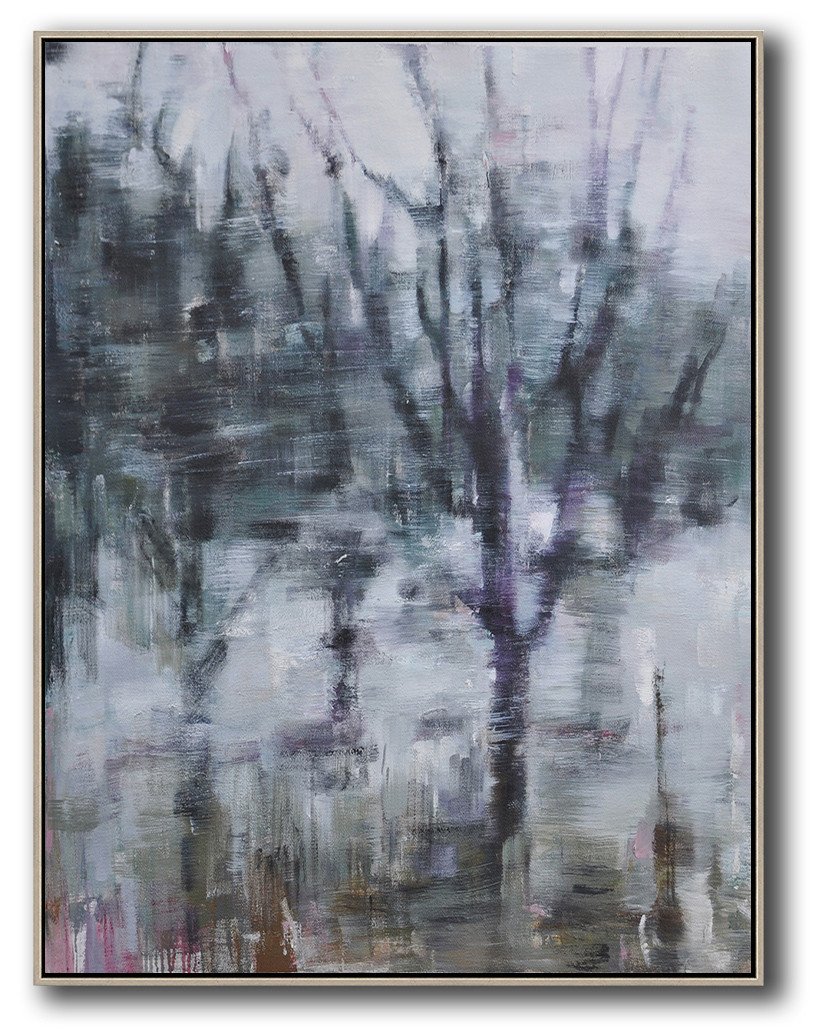 Vertical Abstract Landscape Art #LX62B - Click Image to Close